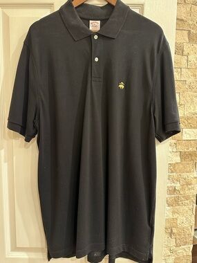 Brooks Brothers Black Polo with Small Gold Logo